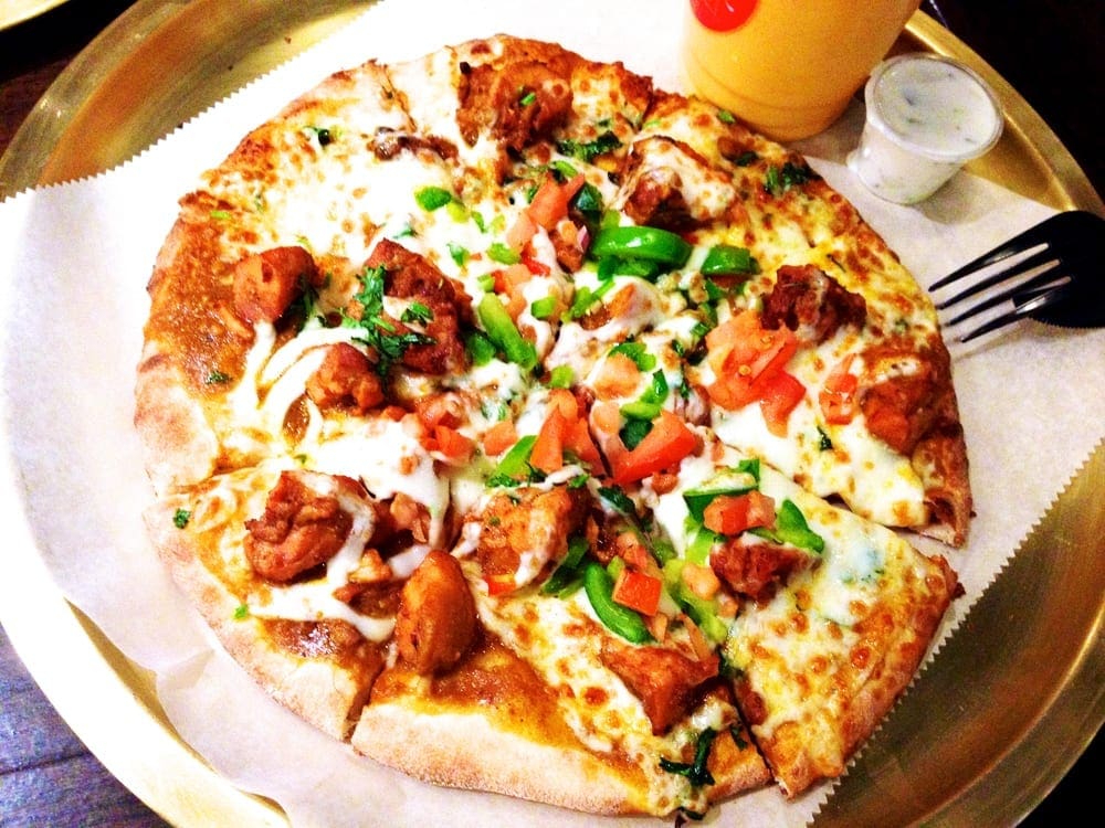 Naan Chicken Pizza from Spice 6