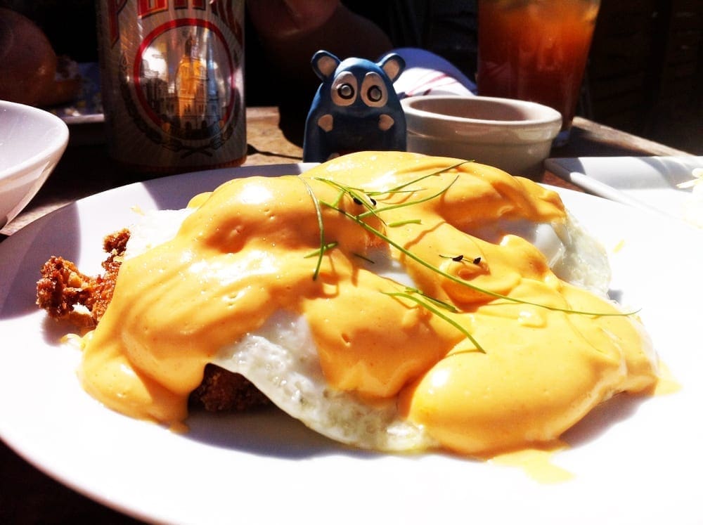 Fried Green Tomatoes & Eggs from Monterey San Antonio Texas