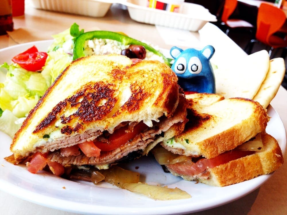 Steak Stack Sandwich from Zoe's Kitchen Rockville Maryland