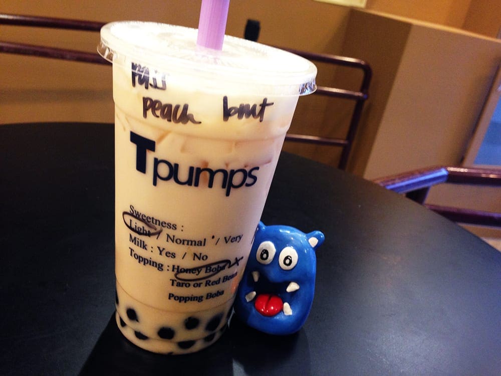Honey Bobo Peach Bubble Tea @ Tpumps San Francisco