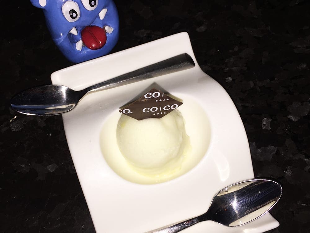Vanilla Sorbet Dessert for Dinner @ Co Co Sala Penn Quarter DC