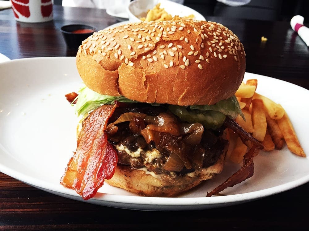 Soprano's Ultimate Burger $13 @ Godfather's Burger Lounge in Belmont California