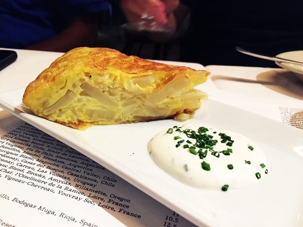 Potato Tortilla a Spanish Omelet $5 @ Barcelona Wine Bar in Reston Virginia