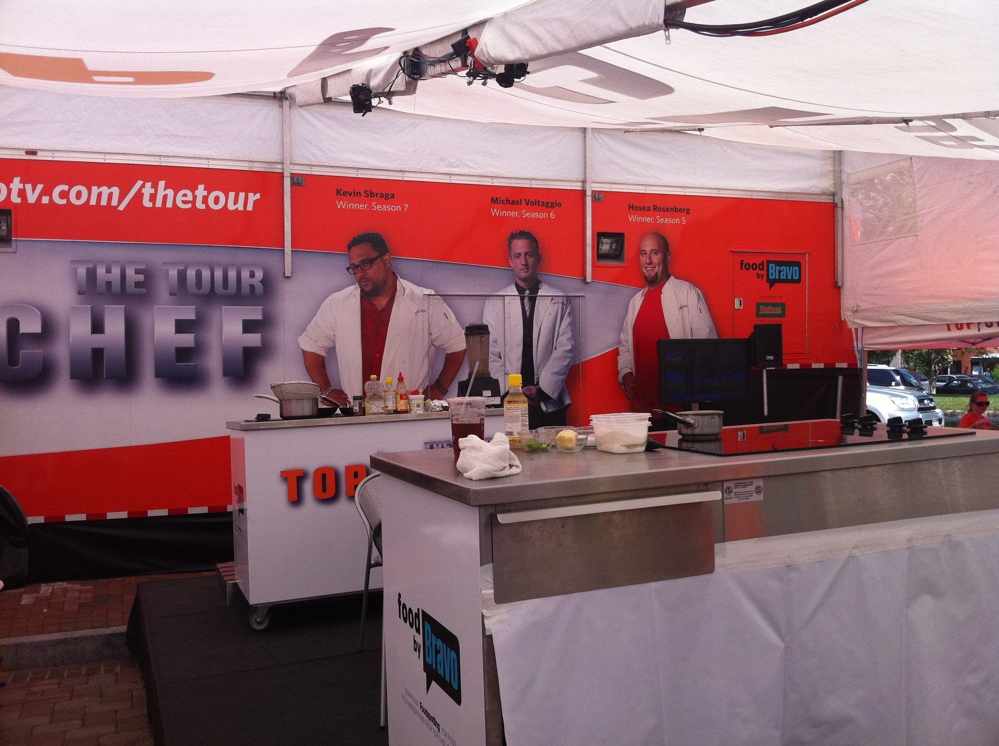 Chef's Stations at Top Chef Tour in Eastern Market Washington DC